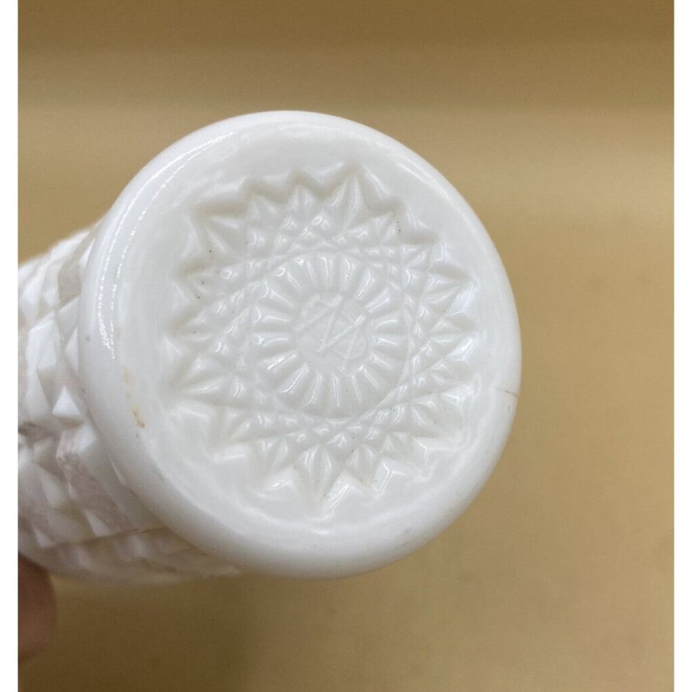 Westmoreland White Milk Glass Tumbler Old Quilt Pattern 4” - Picture 6 of 7